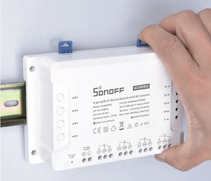 SONOFF 4CHPROR3 WiFi Smart Switch - 4 Gang DIY Relay Module, Self-Locking/Inching Mode, 9-23V DC & 100-240V AC, Works with Alexa & Google Home, eWeLink App Control