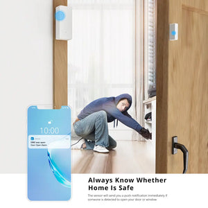SONOFF DW2-Wi-Fi Smart Door/Window Sensor - Instant Anti-Theft Alerts to Phone, Works with Alexa & Google Home, Wireless Security Sensor, No Hub Required, DIY Installation (White)
