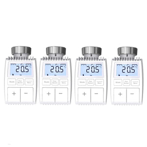 Smart Programmable Radiator Thermostatic Valve - Tuya ZigBee 3.0 WiFi Actuator with Round LED Screen - Works with Alexa/Google Home - Energy Saving Temperature Controller for Smart Heating System