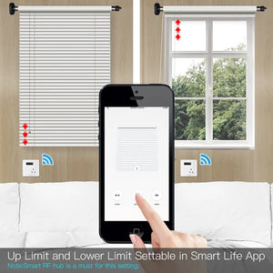 Rechargeable Tubular Roller Blind Motor with RF433 Remote Control – Battery-Powered Smart Motor for Roller Shades, Electric Window Blinds, Automatic Shutter System (Compatible with 28-45mm Tubes)