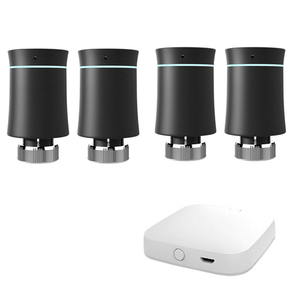 MOES ZigBee Smart Radiator Thermostatic Valve (BRT-100 Mini) - Tuya Compatible WiFi TRV for Home Heating - Energy Saving Soft Touch Design - Works with Alexa/Google Home - White & Black (2 Styles)