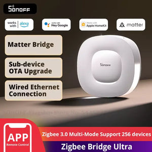 SONOFF ZB Bridge-U Zigbee 3.0 Smart Matter Gateway - Works with Alexa/Apple Home/Google Home, Supports 256+ Devices, Multi-Mode Hub for Zigbee Smart Home Devices