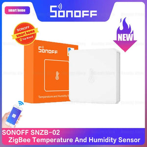 SONOFF SNZB-02 Zigbee Heat Detector - Wireless Temperature & Humidity Sensor, Compatible with Smart Home Hub (Zigbee 3.0), Works with Alexa/Google Home, for Home/Office Monitoring