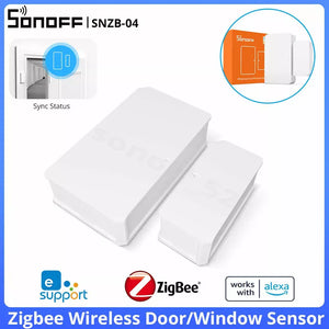 SONOFF SNZB-04 Zigbee Wireless Door/Window Sensor - Smart Home Security Alarm, Works with Alexa & Google Home, No Hub Required, IP20 Weatherproof, 2-Year Battery Life