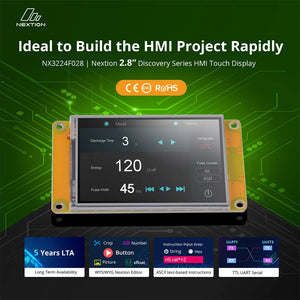 Nextion NX3224F028 2.8-inch HMI Touch Display – Discovery Series TFT LCD Panel (320x240), UART/I2C Interface, for Arduino/Raspberry Pi/ESP32, IoT & DIY Projects (Human Machine Interface)