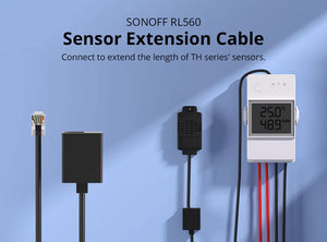 SONOFF RL560 5M Sensor Extension Cable for RJ9 4P4C - Compatible with Temperature/Humidity Sensors, TH10/TH16 Smart Controllers - Flexible Shielded Wire for Smart Home Automation (5 Meter/16.4ft)