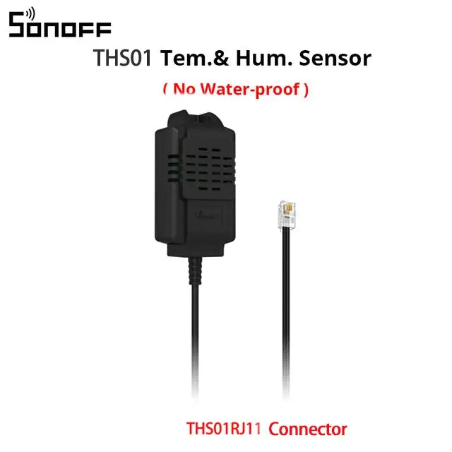 SONOFF THS01 WiFi Temperature & Humidity Sensor - Wireless Smart Hygrometer Thermometer, Works with Alexa & Google Home, eWeLink App, Real-Time Monitoring, for Home, Greenhouse, Office