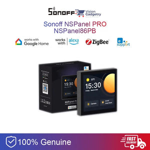 SONOFF NSPanel Pro Smart Home Control Panel – Touchscreen Wall Switch, Smart Scene Hub, Thermostat Display, Works with Alexa & Google Home, Zigbee Gateway, Voice & App Control (EU Version)