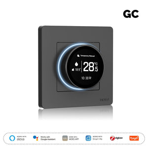 ZigBee Star Ring Smart Thermostat Temperature Controller - for Water Boiler & Electric Heating Systems | Works with Alexa, Google Home & SmartThings | Programmable Schedule, Energy Saving | DIY Installation (120V/240V)