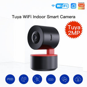 Tuya Smart WiFi PTZ Camera Indoor - 1080P Auto Tracking Security Camera with AI Human Detection, 360° Pan/Tilt, Night Vision, 2-Way Audio, Works with Alexa/Google Home, SD Card/Cloud Storage