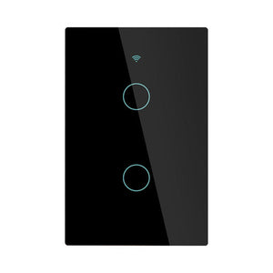 Glass Switch Panel Cover - 1/2/3/4 Gang Wall Plate - US & EU Version (Panel Only, No Switch Included) - Tempered Glass Wall Plate for Light Switches - Modern Sleek Design for Home & Office