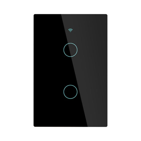 Glass Switch Panel Cover - 1/2/3/4 Gang Wall Plate - US & EU Version (Panel Only, No Switch Included) - Tempered Glass Wall Plate for Light Switches - Modern Sleek Design for Home & Office