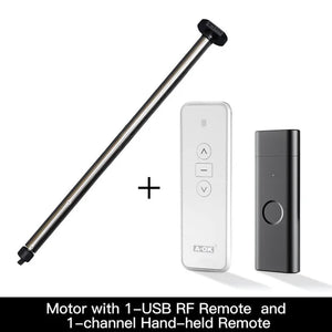 Rechargeable Tubular Roller Blind Motor with RF433 Remote Control – Battery-Powered Smart Motor for Roller Shades, Electric Window Blinds, Automatic Shutter System (Compatible with 28-45mm Tubes)