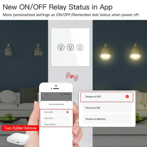 ZigBee Smart Touch Light Switch Dimmer – Multi-Gang, Single Pole, Neutral Wire Required, Compatible with Alexa & Google Home, EU Standard (1/2/3 Gang)