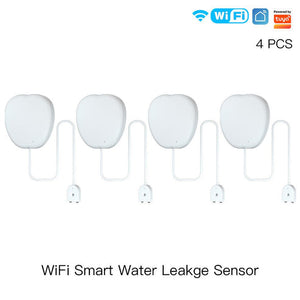 WiFi Smart Water Leak Detector - Flood Sensor Alarm with Real-Time App Alerts, Wireless Moisture & Pipe Leakage Sensor, Works with Alexa & Google Home for Home Security