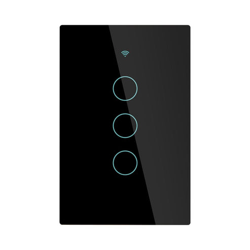 Glass Switch Panel Cover - 1/2/3/4 Gang Wall Plate - US & EU Version (Panel Only, No Switch Included) - Tempered Glass Wall Plate for Light Switches - Modern Sleek Design for Home & Office