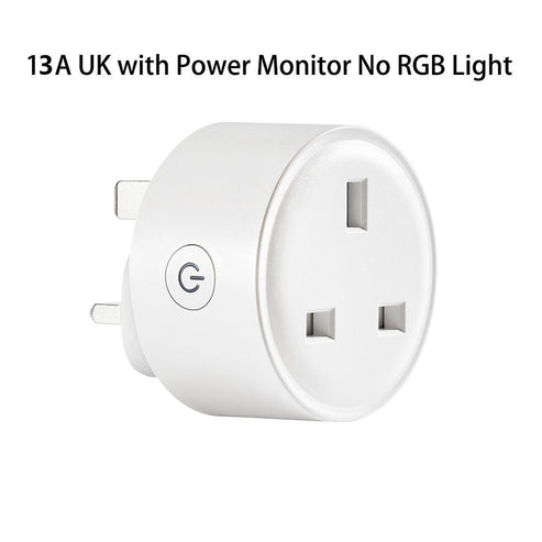 WiFi Smart Plug Outlet, Smart Power Socket with Energy Monitoring & RGB Light, Works with Alexa & Google Home, Wireless Remote Control, Timer & Schedule, No Hub Required, 2.4GHz WiFi Only (15A/1800W)