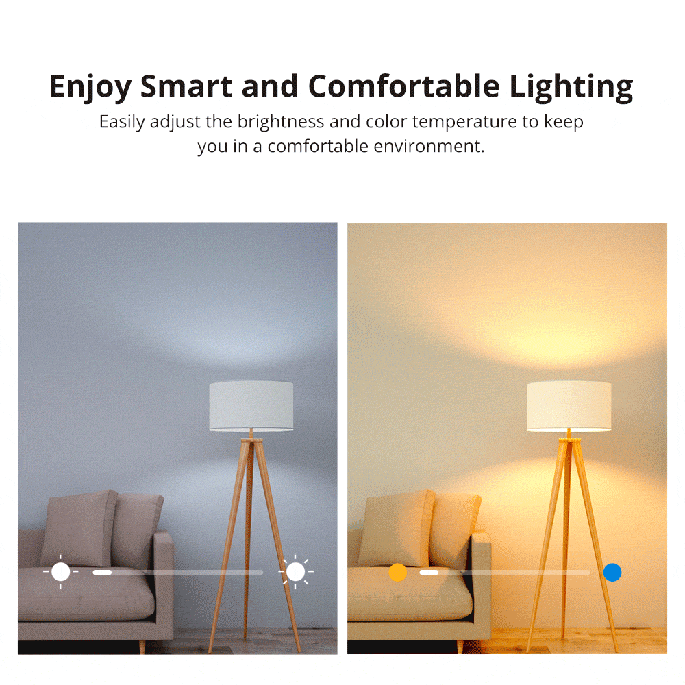 SONOFF B05-BL Smart LED Bulb - WiFi & Dimmable Light Bulb, 220V-240V, 16 Million Colors, Works with Alexa & Google Home, Remote Control via eWeLink App, Voice Control, Group Control, Timer