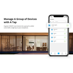 SONOFF RFR2 WiFi Smart Switch with RF Receiver - Dual Control via App & RF Remote, Works with Alexa/Google Home, No Hub Required, DIY Installation for Smart Home