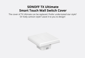 SONOFF TX T5-3C-86 Cartoon Cover Smart Touch Wall Switch - Ultimate Series, 3-Gang Touch Panel, Works with Alexa/Google Home, Neutral Wire Optional, for Home & Office (White)