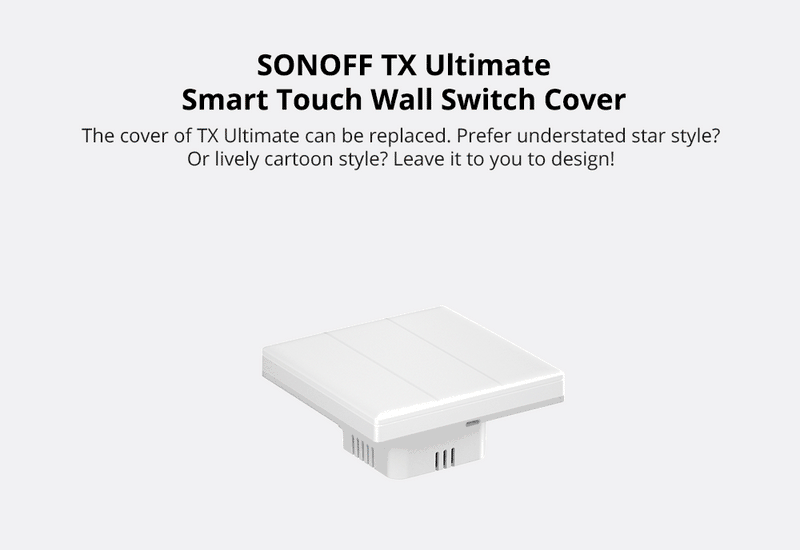 SONOFF TX T5-3C-86 Cartoon Cover Smart Touch Wall Switch - Ultimate Series, 3-Gang Touch Panel, Works with Alexa/Google Home, Neutral Wire Optional, for Home & Office (White)