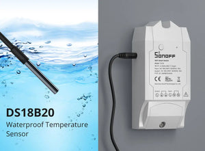 WTS01 Waterproof Temperature Sensor with RJ9 4P4C Connector - Compatible with Sonoff TH Elite & TH Origin - High Accuracy Environmental Sensor for Smart Home/Industrial Monitoring