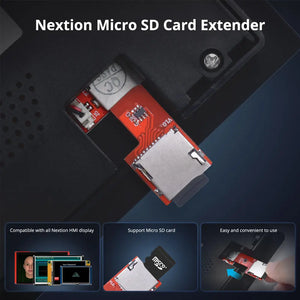 Nextion Micro SD Card Extender – HMI Display Memory Expansion Adapter for Nextion Touch Screens (NX4024T032, NX3224F028), Supports Firmware Updates & File Storage