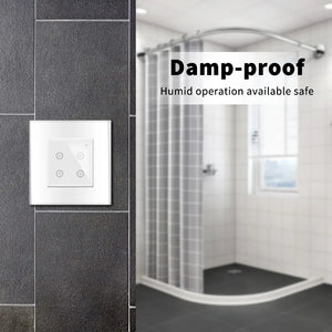 Smart WiFi Curtain Motor Retrofit Kit - Touch Panel Control for Anchor Roma Modular Switches, Works with Alexa & Google Home, Voice & App Controlled Motorized Blind/Shade Automation