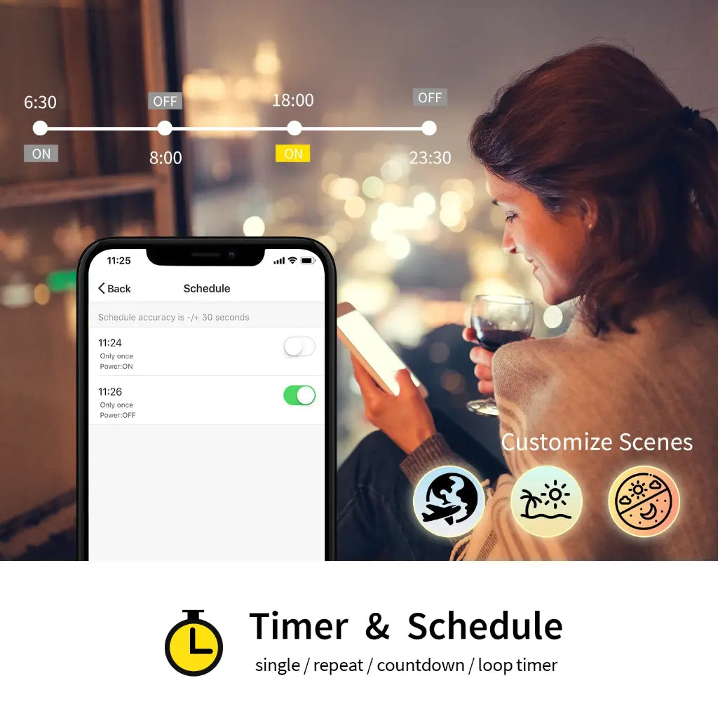 Smart WiFi Curtain Motor Retrofit Kit - Touch Panel Control for Anchor Roma Modular Switches, Works with Alexa & Google Home, Voice & App Controlled Motorized Blind/Shade Automation