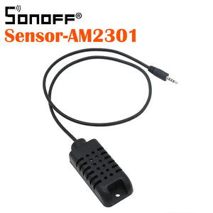 SONOFF AM2301 Temperature Humidity Sensor - 2.5mm Audio Jack Connector, Compatible with SONOFF TH/SNZB-02D Zigbee Hub, Wireless Smart Home Climate Monitor for Home Assistant
