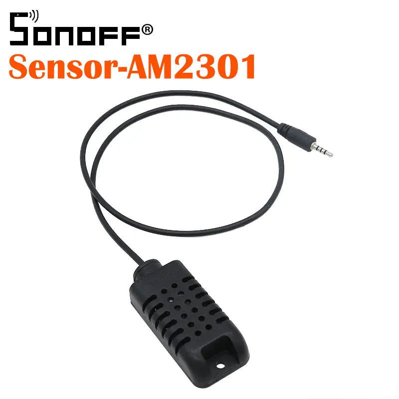 SONOFF AM2301 Temperature Humidity Sensor - 2.5mm Audio Jack Connector, Compatible with SONOFF TH/SNZB-02D Zigbee Hub, Wireless Smart Home Climate Monitor for Home Assistant