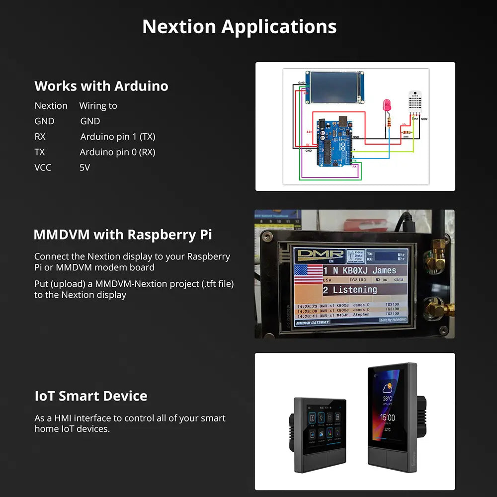Nextion NX3224K028 2.8-inch Enhanced HMI Touch Display - Resistive Touchscreen with USART Interface, 320x240 Resolution, for DIY & Industrial Control Projects