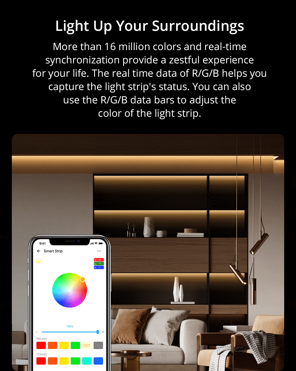 SONOFF L3 Pro RGBIC Smart LED Strip Lights 5M/16.4Ft - IP54 Waterproof, WiFi & Bluetooth Control, 16 Million Colors, Music Sync, Works with Alexa/Google Home, DIY Cutting