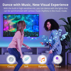 SONOFF L3 RGB Smart LED Strip Lights – 5M/16.4Ft, 16 Million Colors, WiFi & App Control, Works with Alexa & Google Home, Music Sync, DIY Mode, IP20 Non-Waterproof for Indoor Use