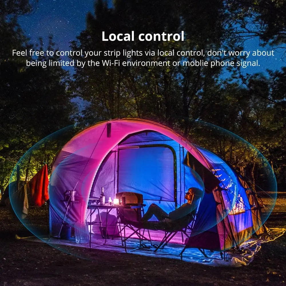 SONOFF L3 RGB Smart LED Strip Lights – 5M/16.4Ft, 16 Million Colors, WiFi & App Control, Works with Alexa & Google Home, Music Sync, DIY Mode, IP20 Non-Waterproof for Indoor Use