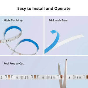 SONOFF L3 RGB Smart LED Strip Lights – 5M/16.4Ft, 16 Million Colors, WiFi & App Control, Works with Alexa & Google Home, Music Sync, DIY Mode, IP20 Non-Waterproof for Indoor Use
