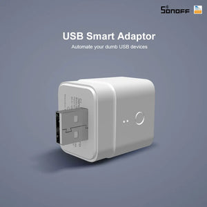 SONOFF Micro USB Smart Adaptor - Voice Control with Alexa & Google Home, eWeLink App Support, Smart Plug for Chargers & Small Devices, Energy Monitoring, No Hub Required