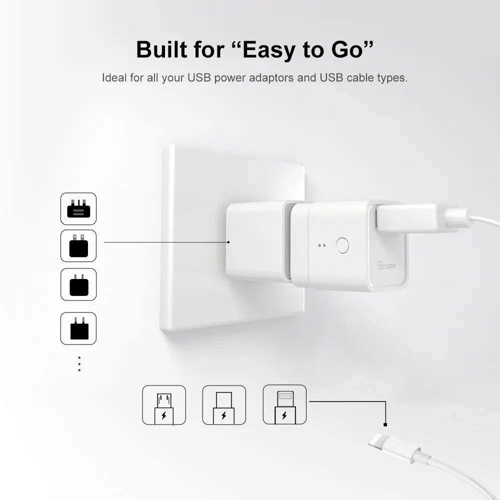SONOFF Micro USB Smart Adaptor - Voice Control with Alexa & Google Home, eWeLink App Support, Smart Plug for Chargers & Small Devices, Energy Monitoring, No Hub Required