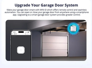 SONOFF MINI-D Dry Contact Smart Switch (Matter Compatible) - WiFi Relay for Garage Doors/Boilers/DC Motors, Works with Alexa & Google Home, AC/DC 12-240V Input