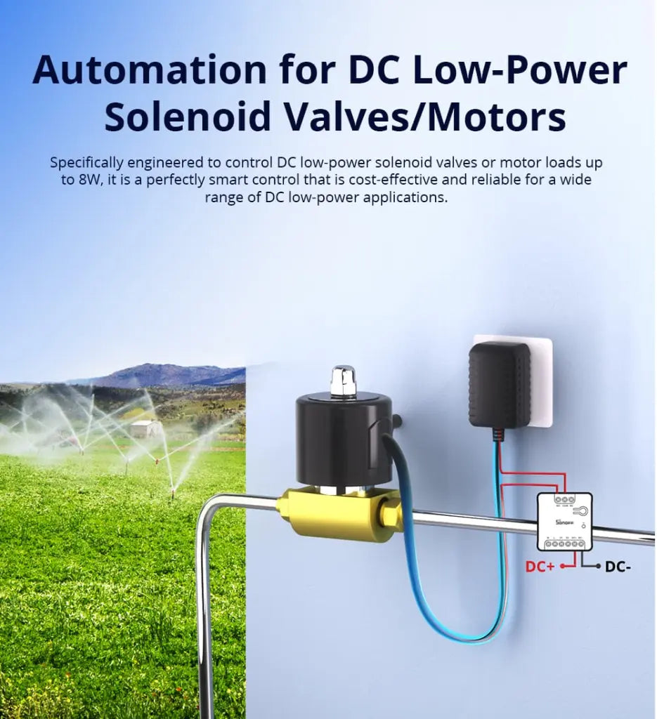 SONOFF MINI-D Dry Contact Smart Switch (Matter Compatible) - WiFi Relay for Garage Doors/Boilers/DC Motors, Works with Alexa & Google Home, AC/DC 12-240V Input