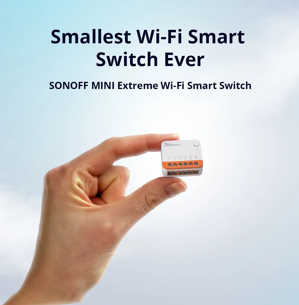 SONOFF MINIR4 Smart Switch - WiFi 2-Way Control, Works with Alexa/Google Home, Ultra-Compact Relay, Compatible with R5 & S-MATE, for Smart Lighting & Appliances