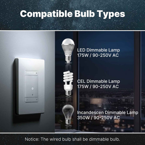 MOES Star Ring WiFi Smart Dimmer Switch - 3-Way Grounding Design, US Standard, Works with Alexa/Google Home, No Hub Required, App Control, Touch Panel (Neutral Wire Needed)