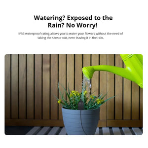 SONOFF MS01 Smart Soil Moisture Sensor with RJ9 Adapter - Plant Hygrometer for Indoor/Outdoor Use, Works with TH10/TH16 Smart Switch, Smart Home Gardening, Humidity Detection