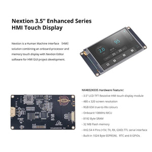 Nextion NX4832K035 3.5-inch HMI Touch Display - Enhanced Series TFT LCD (320x480), Resistive Touch, UART Interface, STM32 MCU, for Arduino/Raspberry Pi/ESP32, Industrial Controls
