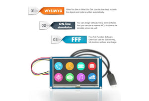 Nextion NX4024T032 3.2-inch HMI Touch Display – Basic Series TFT LCD Panel, 320x240 Resolution, UART Serial Communication, for Arduino/Raspberry Pi/ESP32, DIY Smart Home & Industrial Control