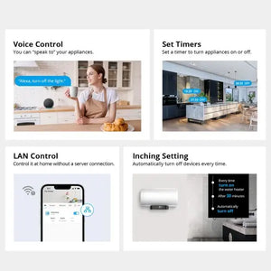 Sonoff POWR320D Elite 20A Smart WiFi Power Meter Switch – Energy Monitoring with 6-Month Data History, Overload Protection, Works with Alexa & Google Home, No Hub Required, eWeLink App, 4400W Heavy Duty