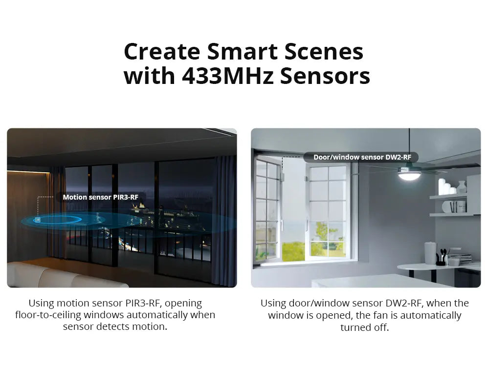 SONOFF RF Bridge R2 - WiFi 433MHz Smart Hub for RF Devices, Works with Alexa & Google Home, eWeLink App Control, Converts RF to WiFi for Smart Home Automation