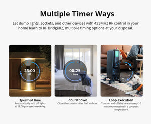 SONOFF RF Bridge R2 - WiFi 433MHz Smart Hub for RF Devices, Works with Alexa & Google Home, eWeLink App Control, Converts RF to WiFi for Smart Home Automation