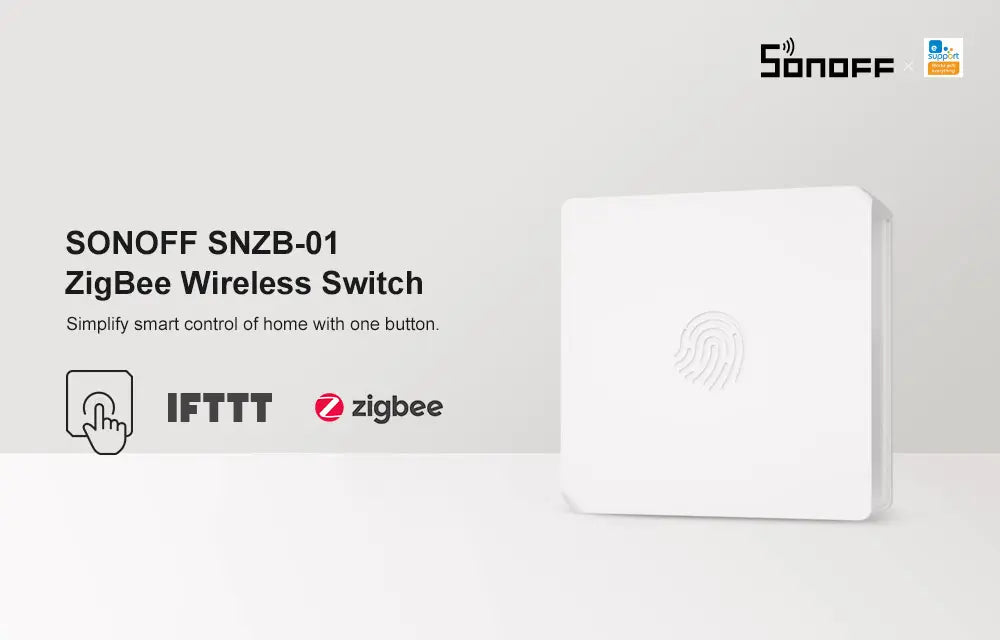 SONOFF SNZB-01 Wireless Panic Button Switch - Zigbee Emergency Alarm, Smart Home Security Button for Elderly/Safety, Works with Alexa/Google Home, Smart Life App