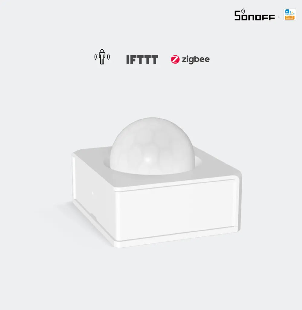 SONOFF SNZB-03 ZigBee PIR Motion Sensor - Wireless Smart Motion Detector for Home Automation, Works with ZigBee Hubs (SONOFF, Echo, SmartThings), 120° Detection, Battery-Powered, Easy Installation